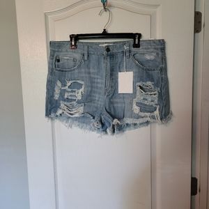 KanCan high rise jean shorts
